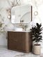 Havana Fluted 900mm Sable Walnut Floorstanding Curve Vanity