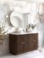 Havana Fluted 1500mm Sable Walnut Floorstanding Curve Vanity