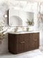 Havana Fluted 1800mm Sable Walnut Floorstanding Curve Vanity