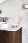 Havana Fluted 1800mm Sable Walnut Floorstanding Curve Vanity