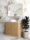 Havana Fluted 900mm Woodland Oak Floorstanding Curve Vanity