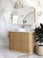 Havana Fluted 1200mm Woodland Oak Floorstanding Curve Vanity