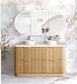 Havana Fluted 1500mm Woodland Oak Floorstanding Curve Vanity