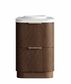 Havana 600mm Sable Walnut Fluted Floorstanding Curve Vanity with Round Basin Moulded Top