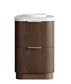 Havana 600mm Sable Walnut Fluted Floorstanding Curve Vanity with Round Basin Moulded Top