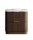 Havana 900mm Sable Walnut Fluted Floorstanding Curve Vanity with Round Basin Moulded Top