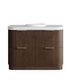 Havana 1200mm Sable Walnut Fluted Floorstanding Curve Vanity with Round Basin Moulded Top