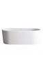 Attica Noosa Fluted 1500 Matte White Bath with Overflow
