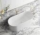 Attica Noosa Fluted 1500 Matte White Bath with Overflow