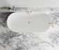 Attica Noosa Fluted 1500 Matte White Bath with Overflow