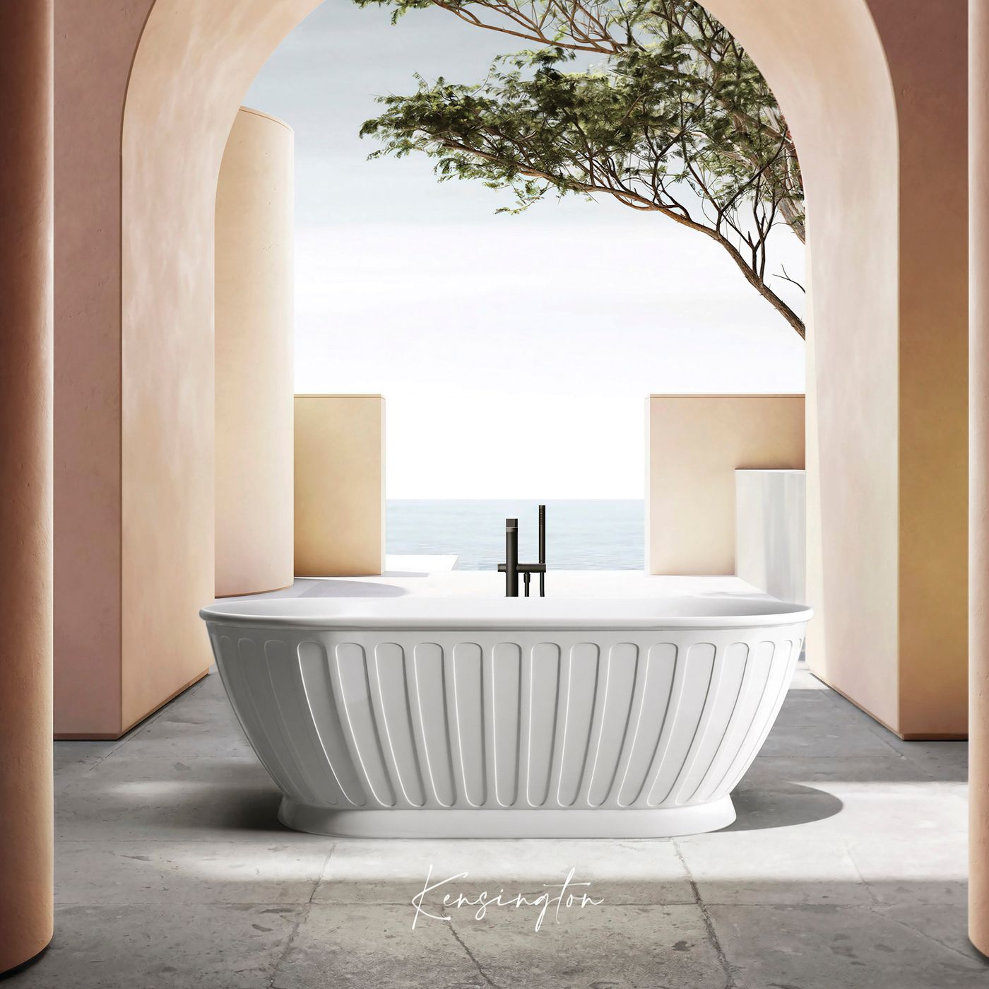 Attica Kensington 1500 Gloss White Bath with Overflow