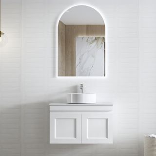 Hampton Mark II 750mm Satin White Wall Hung Cabinet Only