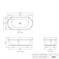Attica Bondi 1500 Gloss White Bath with Overflow