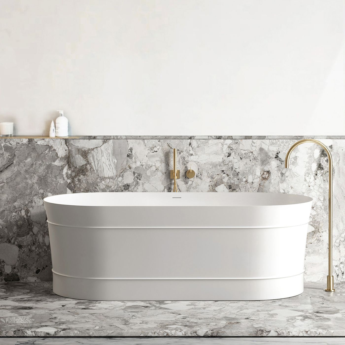Attica Bondi 1700 Gloss White Bath with Overflow