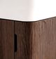Maxi Space Saver Sable Walnut Curved Floor Standing Vanity