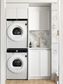 Laundry Kit 1305C Hampshire White with Natural Carrara Marble Top with 12 O'clock Tap Hole cut out