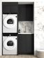 Laundry Kit 1305C Byron/Bondi Black Oak with Natural Carrara Marble Top with 12 O'clock Tap Hole cut out