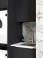 Laundry Kit 1305C Byron/Bondi Black Oak with Natural Carrara Marble Top with 12 O'clock Tap Hole cut out