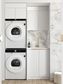 Laundry Kit 1305C Bondi Fluted White with Natural Carrara Marble Top with 12 O'clock Tap Hole cut out