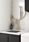 Wall and Base Cabinets Kit 650 Hampshire Black with Natural Carrara Marble Top with 12 O'clock Tap Hole cut out