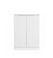Mini Laundry 650mm Bondi Fluted White with Natural Carrara Marble Top with 12 O'clock Tap Hole cut out