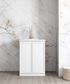 Mini Laundry 650mm Hampshire White with Natural Carrara Marble Top with 12 O'clock Tap Hole cut out
