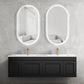 Hampton Mark II 1500mm Satin Black Wall Hung Vanity with Ceramic Top