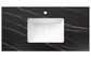 Rock Plate Stone 750x465x15 Empire Black - with Undermount Basin - 12 O'clock Taphole