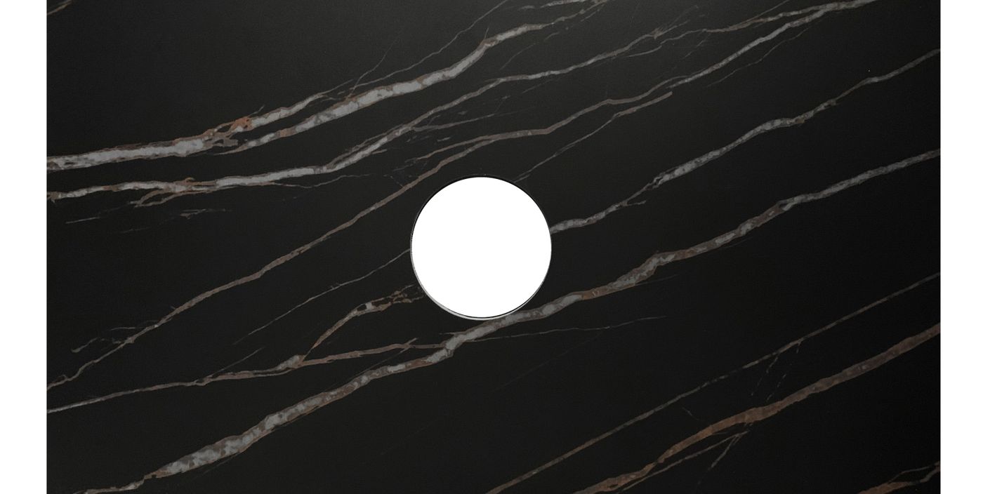 Rock Plate Stone 600x465x15 Empire Black - Above Counter No Taphole