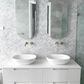 Noosa Fluted 1500mm Satin White Wall Hung Vanity
