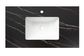 Rock Plate Stone 600x465x15 Empire Black - with Undermount Basin - 12 O'clock Taphole