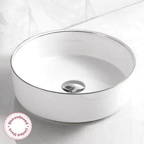 Artis 88 355x355x120 Gloss White With Silver Ring Basin