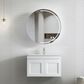 Hampton Mark II 750mm Satin White Wall Hung Vanity with Ceramic Top