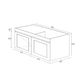 Hampton Mark II 750mm Satin White Wall Hung Vanity with Ceramic Top