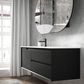 Byron 1200mm Black Oak Wall Hung Vanity with Ceramic Top