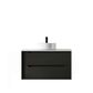 Byron 900mm Black Oak Wall Hung Vanity