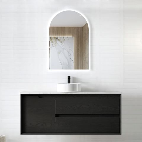 Byron 1200mm Black Oak Wall Hung Vanity