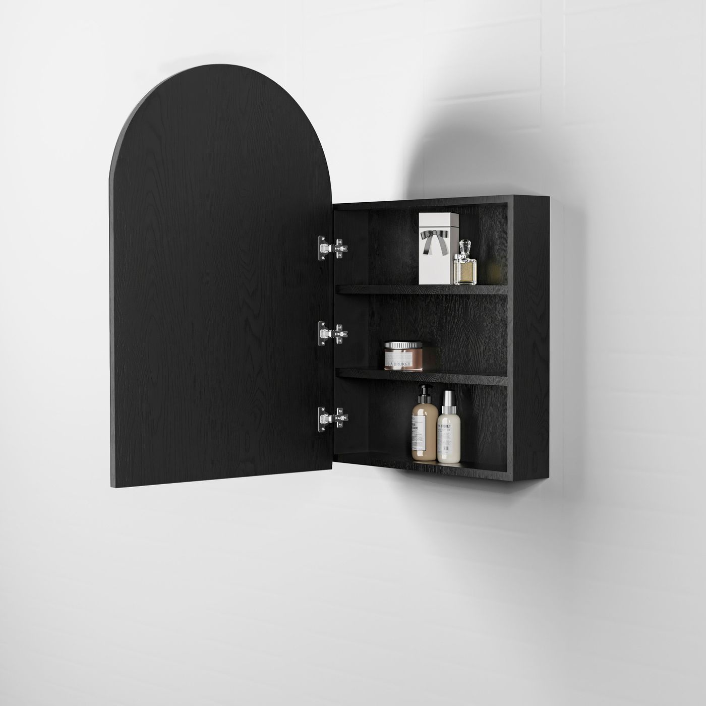 Archie 900mm Black Oak Shaving Cabinet Door Only