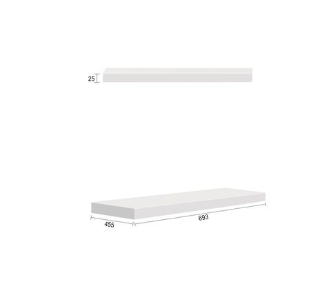 Boston 697X450x25 Matte White Leg Panel