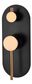 Roul Diverter Shower Mixer Matte Black & Rose Gold