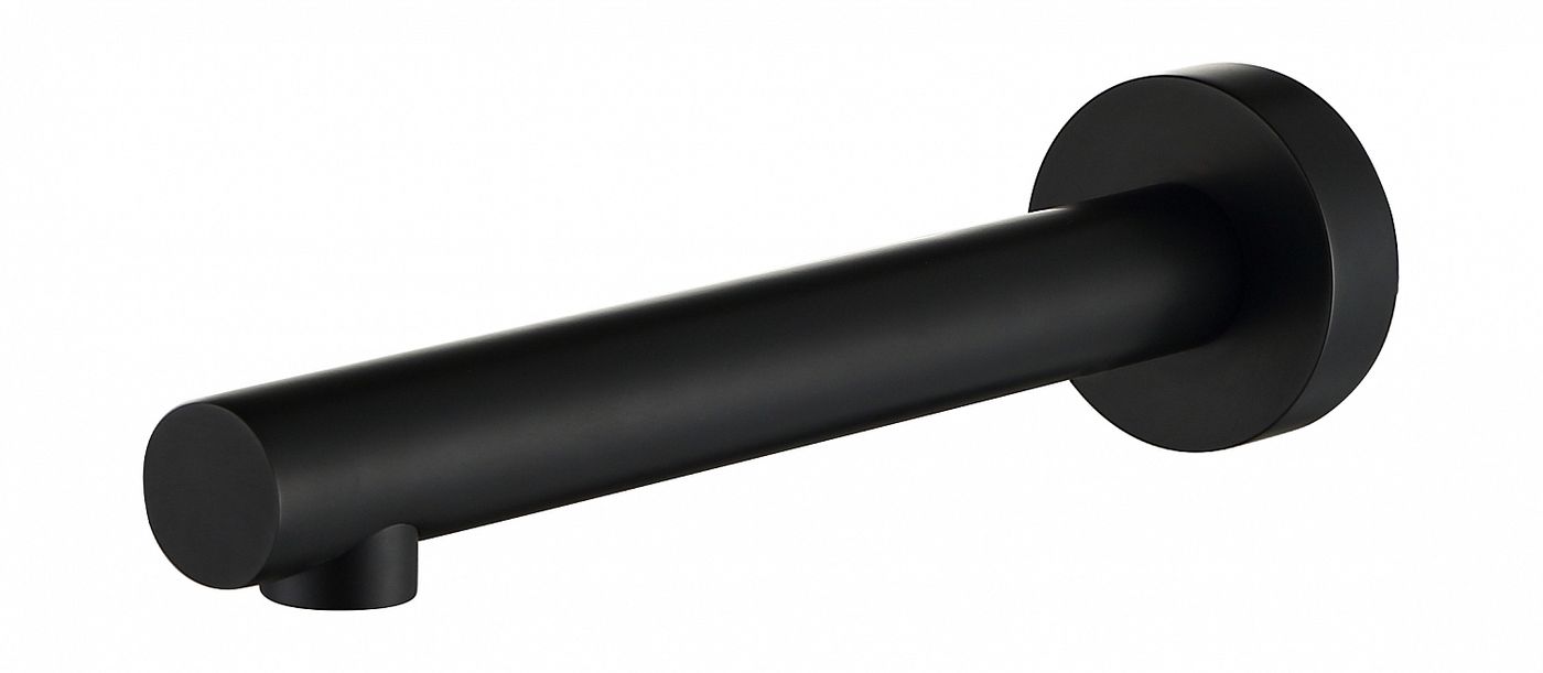 Roul Matte Black Bath Spout Round