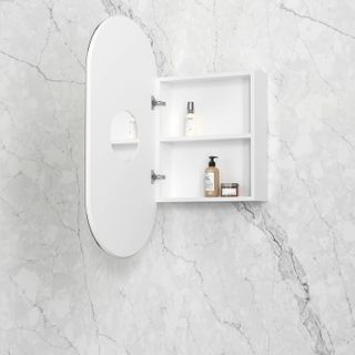 Noosa 900x450 White Shaving Cabinet