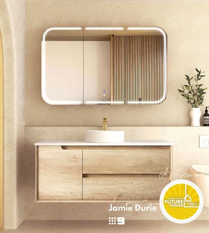 Byron 1200mm Natural Oak Wall Hung Vanity