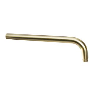 Pavia 400mm Brushed Gold Straight Wall Arm Round