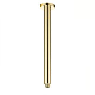 Pavia 300mm Brushed Gold Ceiling Shower Arm Round
