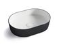 Quay Oval 500x340x120 Matte Black & Gloss White Basin