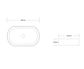 Quay Oval 500x340x120 Matte White Basin