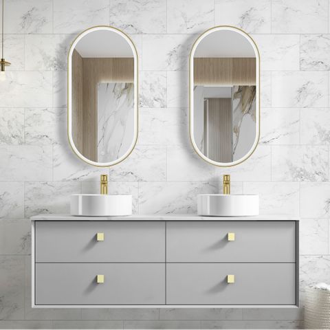 Boston 1500mm Light Grey Wall Hung Vanity