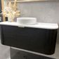 Bondi 1200mm Black Oak Wall Hung Curve Vanity