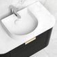 Bondi 750mm Black Oak Wall Hung Curve Vanity (12TH & NTH Only)